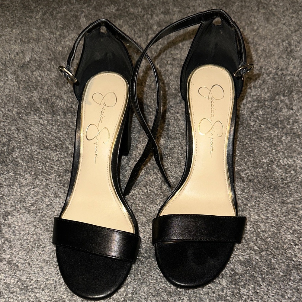 Jessica Simpson Black Strappy Heels